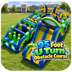 Inflatable 95 Foot U Turn Obstacle Course - Coming Soon