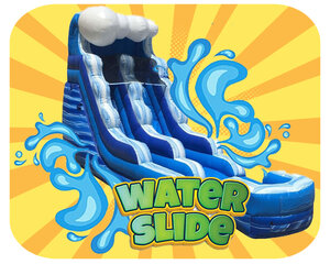 15 Ft Blue Wave Water Slide