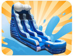 15 Ft Blue Wave Water Slide