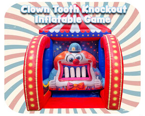 Clown Tooth Knockout Inflatable Game