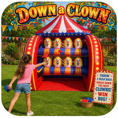 Down a Clown Inflatable Carnival Game