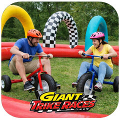 Giant Trike Race with Inflatable Track