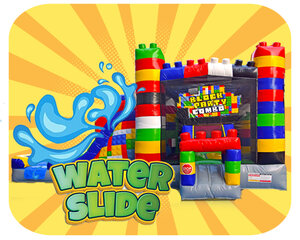 Block Party Combo Bounce House with Water Slide