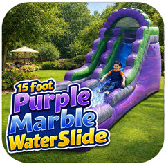 15 Ft Purple Marble Water Slide