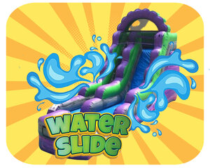 15 Ft Purple Marble Water Slide