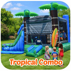 Tropical Combo Bounce House