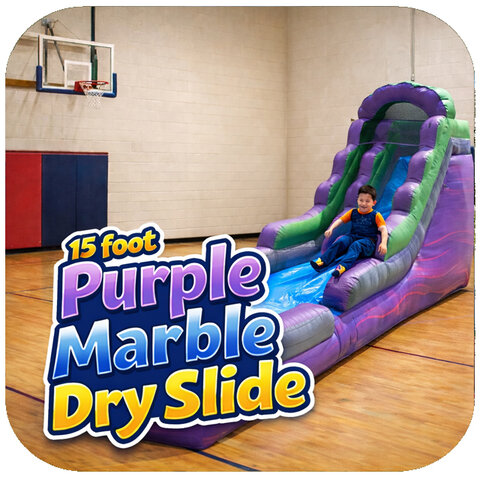 15 Ft Purple Marble Dry Slide
