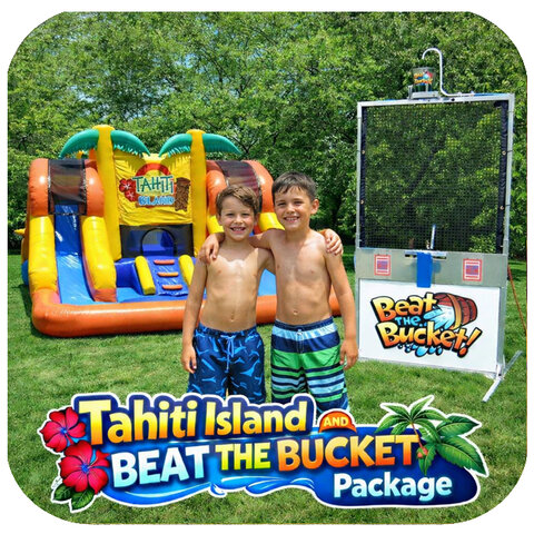 Tahiti Island Water Slide with Beat the Bucket