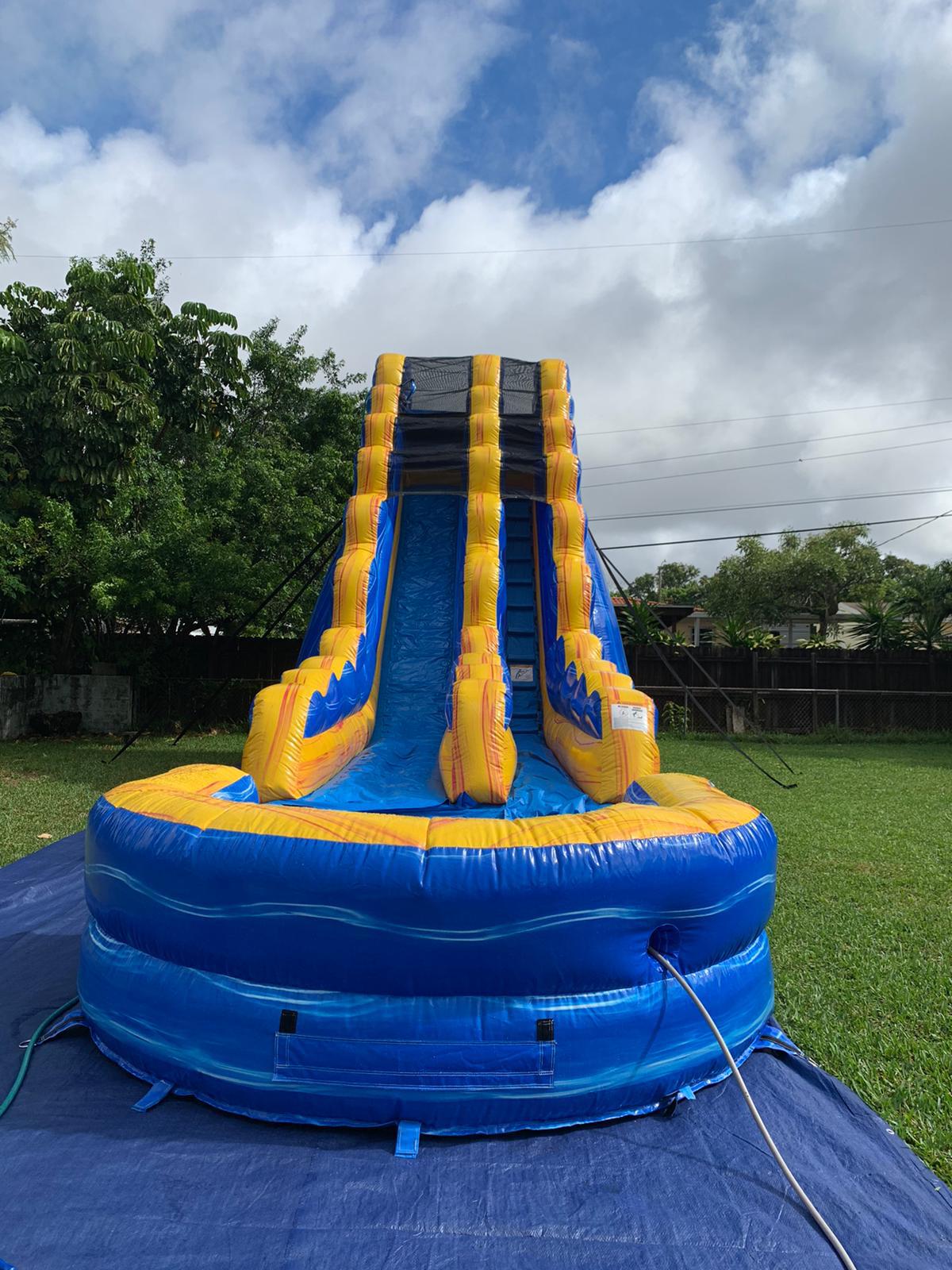 100-ft Long Blue Crush Water Slide Rental · National Event Pros