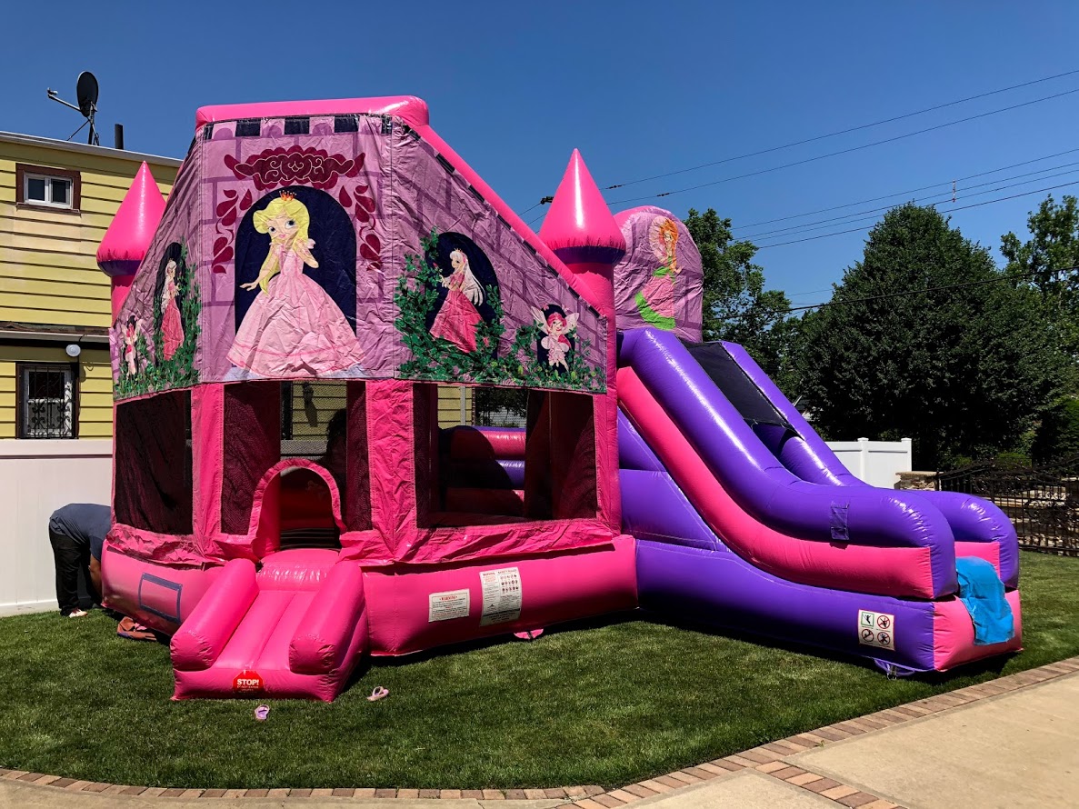 BH - 15x15 Pink/Purple Castle with Hoop(Lg and Medium banners) - Bounce  House Rental, Inflatable Rental, Waterslide Rentals in New York, Nassau  County, Suffolk County, Queens And The Hamptons