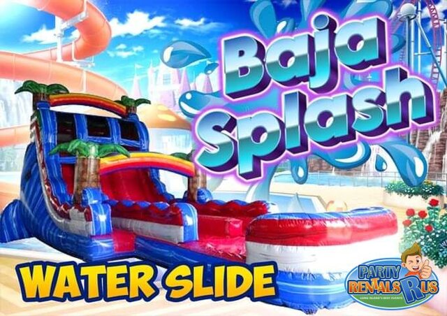 Double Lane Baja Splash Slide