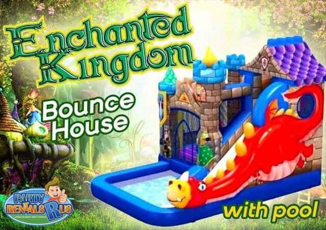 Enchanted Kingdom Combo Bounce House With XL Pool