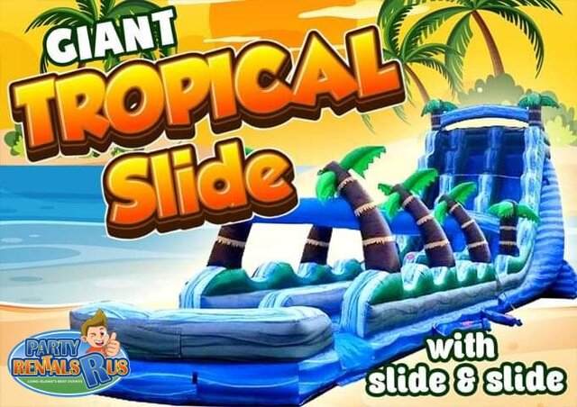 Giant Tropical Slide w Slip n Slide