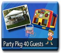 Party Package for 40 Guest and a Bounce House