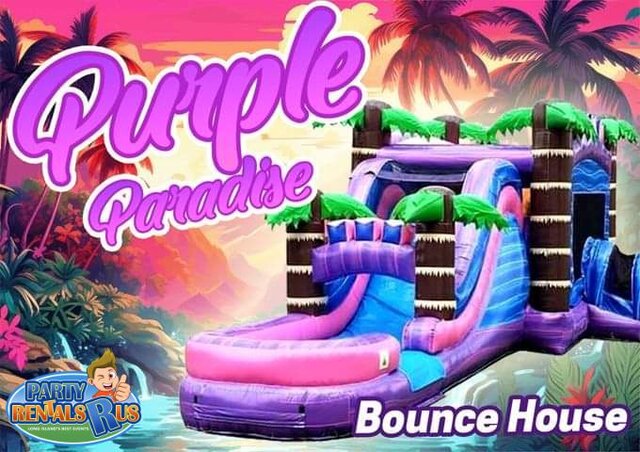 Tropical Purple Paradise Combo Bounce House