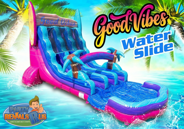 Double Lane Good Vibes Water Slide