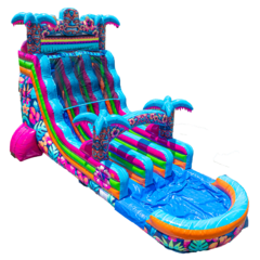 Double Lane Aloha Splash Water Slide