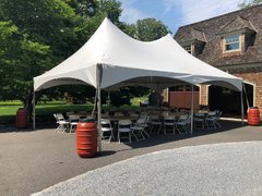 20x30 White High Peak Frame Tent(Seat 60 Guests)