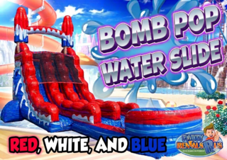 Double Lane Bomb Pop Water Slide