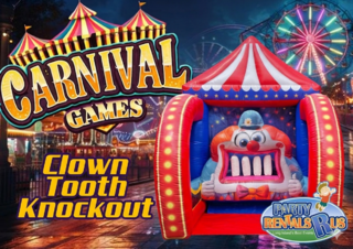 Carnival Game Inflatable Clown Tooth Knockout
