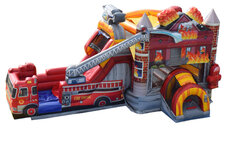 Fire House Combo Bounce House (Wet/Dry)