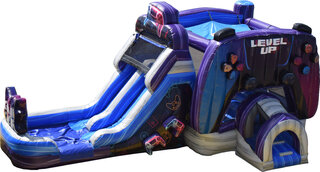 Gamer Combo Bounce House<p>(<span style='color: #00ccff;'>Wet</span>/<span style='color: #ff9900;'>Dry</span>)</p>