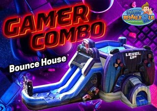 Gamer Combo Bounce House<p>(<span style='color: #00ccff;'>Wet</span>/<span style='color: #ff9900;'>Dry</span>)</p>