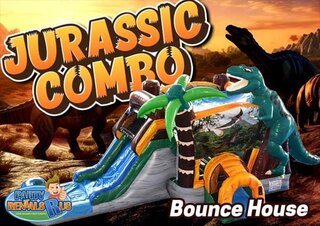 Jurassic Combo Bounce House<p>(<span style='color: #00ccff;'>Wet</span>/<span style='color: #ff9900;'>Dry</span>)</p>