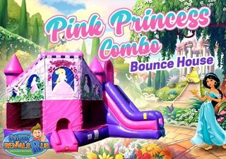 Pink Princess Combo Bounce House<p>(<span style='color: ##9900ff;'><span style='color: #9900ff;'>Dry Only</span>)</p>