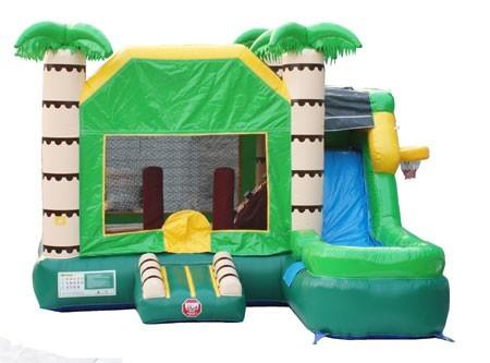 Tropical Combo Bounce House Wet