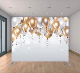 Silver and Gold Balloons Backdrop