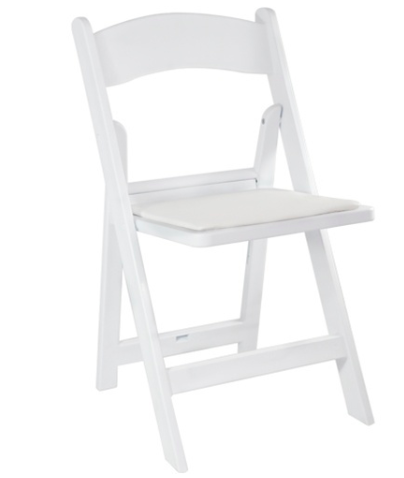 White Resin Folding Chairs