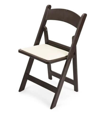 Dark Brown Ivory Pad Garden Chair