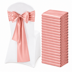 Pink Satin Chair Sash
