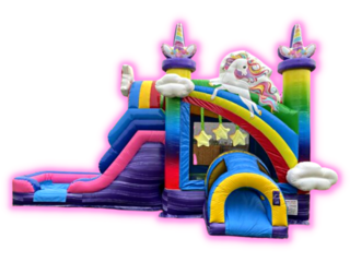 Unicorn 4 in 1 Combo with Water Slide 