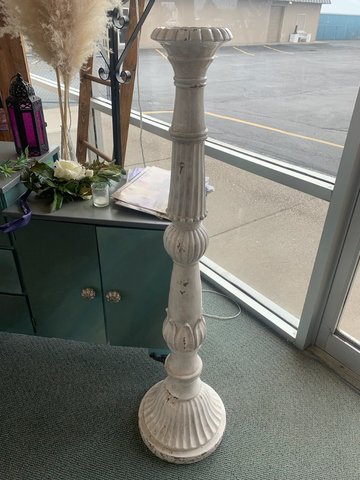 4ft Pillar Candle Holder White