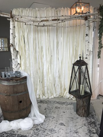 Loose Ribbon Backdrop- Includes one Crossbar that Ribbon hangs from