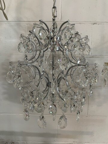 Silver Globe Chandelier 