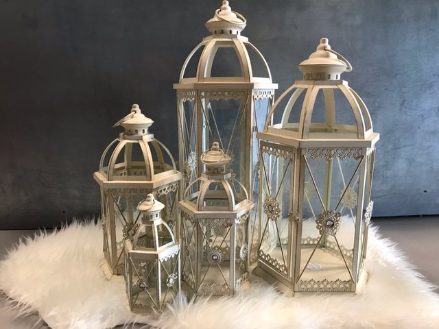 Small Ivory Lantern 13.5