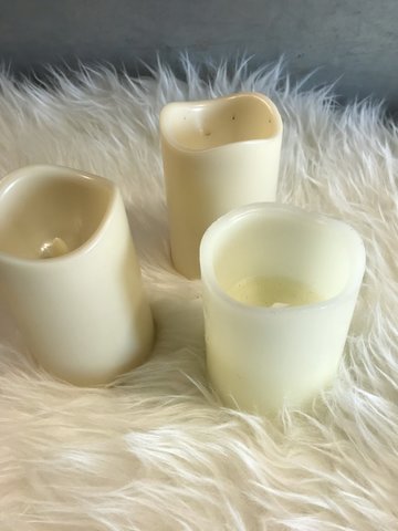 Tall Ivory Pillar Candle Assorted 6