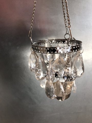 Chandelier Silver 2 tier Tealight Hanging