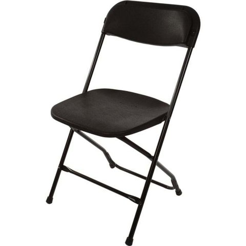 Chair Folding Metal Black - Weight Limit 275 lbs