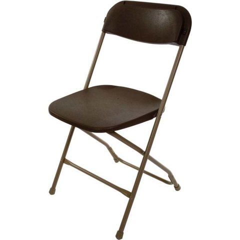 Chair Folding Metal Brown - Weight Limit 275 lbs