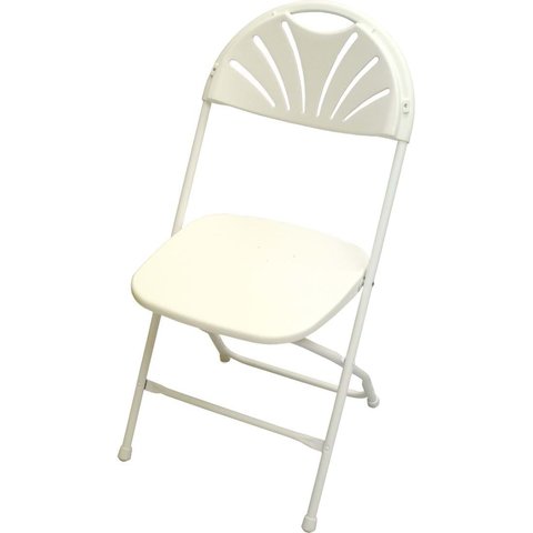 Chair Fanback White - Weight Limit 275 lbs.