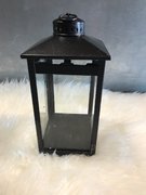 14" Tall Medium Black Square Lantern PB 6.5" wide