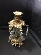 Candlestick Gold & Glass w/ Jewels