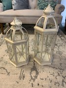 XL Ivory Lantern 27" tall x 9.5" wide