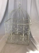 Bird Cage Vintage White Rectangle