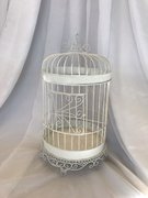 Bird Cage White Round