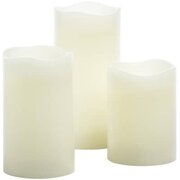 Battery Operated Pillar Candle White 6"